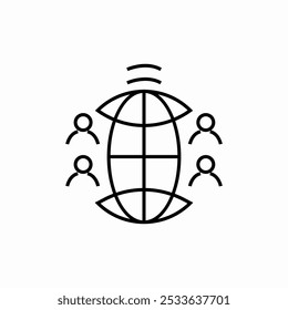 global connection icon sign vector