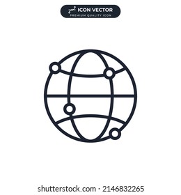 global connection icon symbol template for graphic and web design collection logo vector illustration