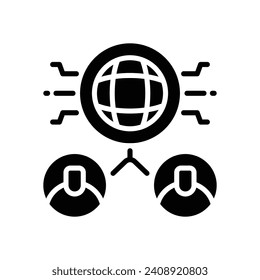 icono de conexión global. icono de glifo vectorial para tu sitio web, móvil, presentación y diseño de logotipo.