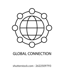 Iconos de conexión global Elementos de Vector de símbolos para Web de infografía