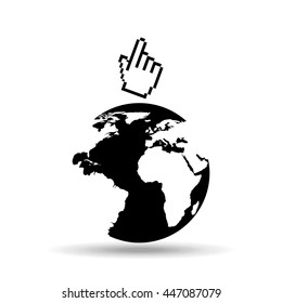 global connection isolated icon design, vector illustration  graphic 