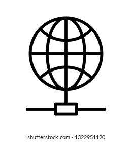 global connection line icon