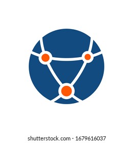 El logotipo de conexión global puede utilizarse para empresas, iconos y otros.