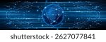 Global connection network background. World map. High-speed internet technology concept or fast wireless data transmission. modern internet network connection technology background	