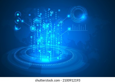 global connection and security technology futuristic abstract. world privacy innovation background.