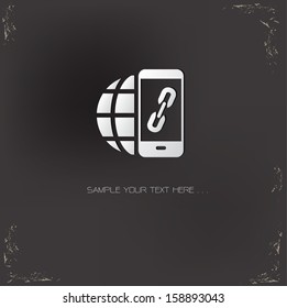 Global connection symbol,vector