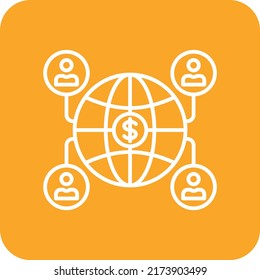 Global Connection vector icon. Can be used for printing, mobile and web applications.