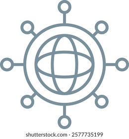 Global Connection vector icon. Can be used for printing, mobile and web applications.