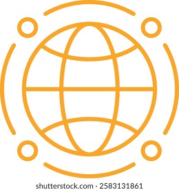 Global Connection vector icon. Can be used for printing, mobile and web applications.