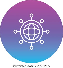 Global Connection vector icon. Can be used for printing, mobile and web applications.
