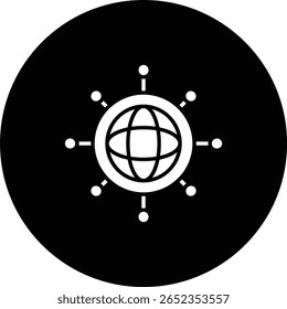Ícone de vetor de Conexão Global. Pode ser usado para impressão, aplicativos móveis e da Web.