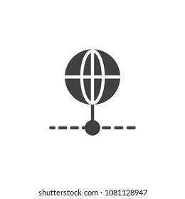 Global connection vector icon. filled flat sign for mobile concept and web design. Internet Browser simple solid icon. Symbol, logo illustration. Pixel perfect vector graphics