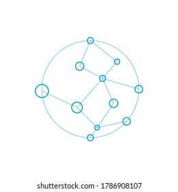 global connection vector icon logo design