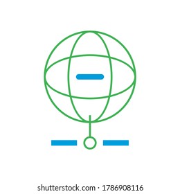 global connection vector icon logo design