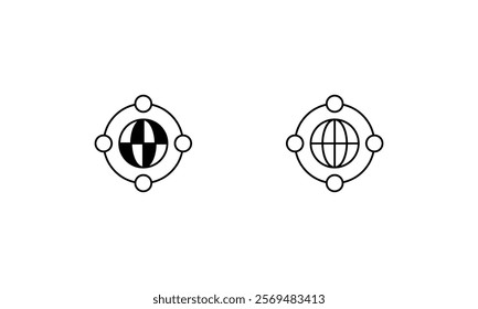 Global Connection vector icon stock illustration