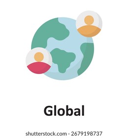 Conexión global, icono de Vector que puede modificar o editar fácilmente

