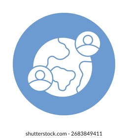 Conexión global, icono de Vector que puede modificar o editar fácilmente

