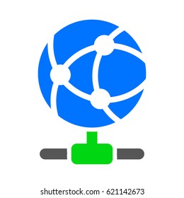 Global Connection vector pictogram. a flat illustration iconic design.