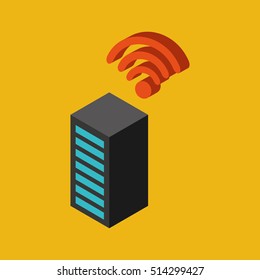 global connection wifi digital data base vector illustration eps 10