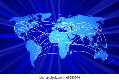 Global connections concept, no transparencies used
