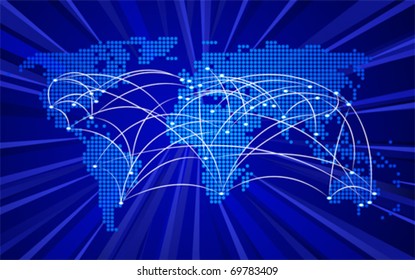 Global connections concept, no transparencies used