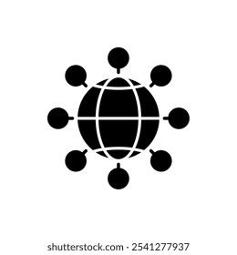 Icono de conexiones globales, Vector moderno aislado sobre fondo blanco.