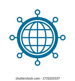 global connections icon. vector illustration.
