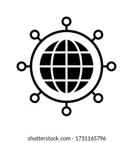 global connections icon. vector illustration.