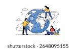 Global Connectivity and Digital Network Expansion Connecting People Worldwide