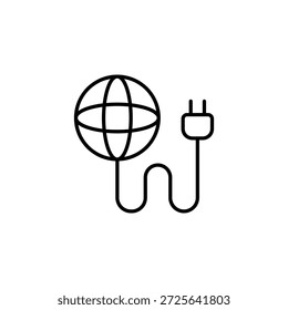 Conectividade global: plugue elétrico alimentando em todo o mundo