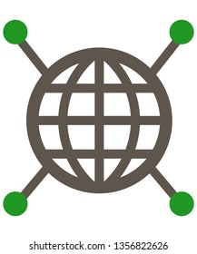Global connectivity icon