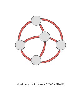 Global Connectivity Icon, networking icon
