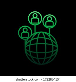 global contacts nolan icon. Simple thin line, outline vector of sosial media network icons for ui and ux, website or mobile application