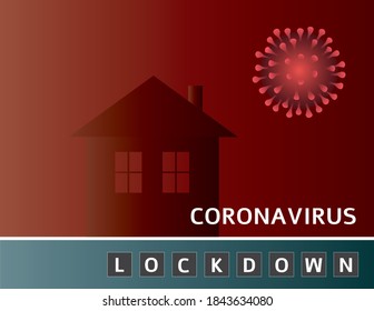 Global coronavirus lockdown due to infection spread vector. Lockdown concept for virus outbreak.