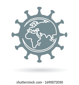 GLOBAL CORONAVIRUS PANDEMIC VECTOR ICON