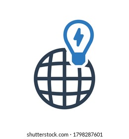 Global Creative idea icon symbol