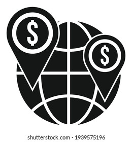 Global crisis icon. Simple illustration of global crisis vector icon for web design isolated on white background
