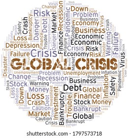 La nube de palabras de Crisis Global se crea sólo con texto.