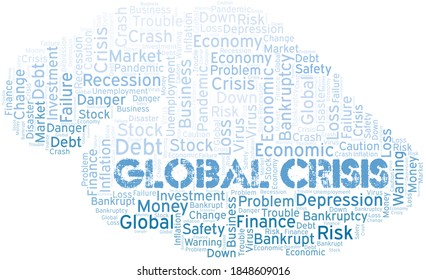 La nube de palabras de Crisis Global se crea sólo con texto.