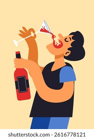 Global Cuisine Tequila Drink Illustration