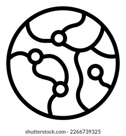 Global culture icon outline vector. Tourism travel. Education student