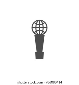 global cup icon. Cinema element icon. Premium quality graphic design. Signs, outline symbols collection icon for websites, web design, mobile app, info graphics on white background