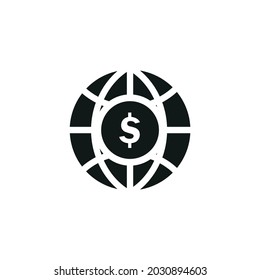 Global Currency Icon, Vector Global Currency Icon, Global Currency, Vector Illustration