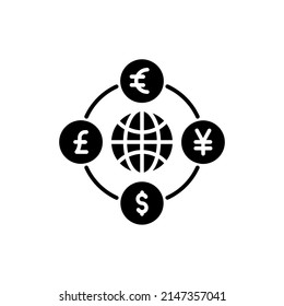 Global Currency Icon In Vector. Logotype