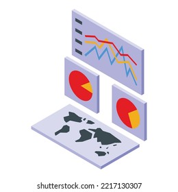 Global Customer Know Icon Isometric Vector. Client Verification. Trust Review