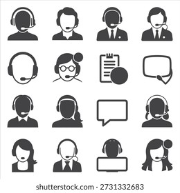 Global Customer Support Assistance and Help Desk Icons