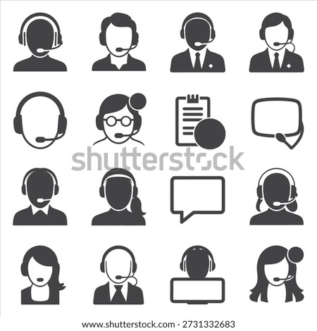 Global Customer Support Assistance and Help Desk Icons