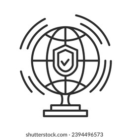Global cyber internet security concept.