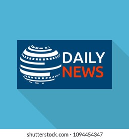 Global Daily News Logo. Flat Illustration Of Global Daily News Vector Logo For Web Design