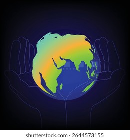 Global Data Analysis Hub Futuristic Earth Globe with Interactive Charts and Interface